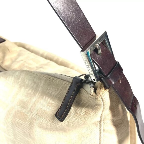 FENDI Zucca Mamma Baguette bag Shoulder Bag Canvas/Leather Beige - Picture 13 of 16